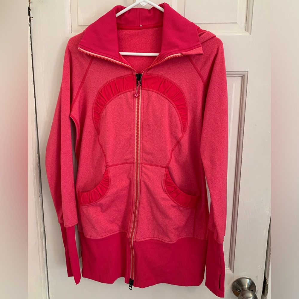 Pink Vintage hooded Lululemon Jacket size 8